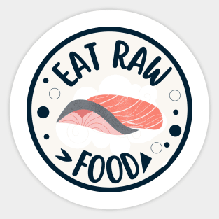 Tuna Sashimi Eat Raw Food Sticker